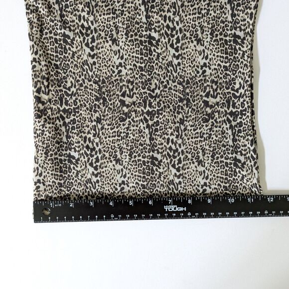 Rendal UK Tia Sleeveless Tank Top Cheetah Print Size S Cotton Blend Stretchy - Picture 10 of 10